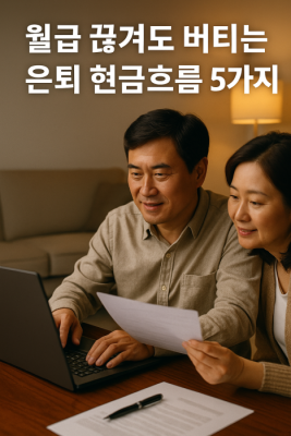 월급 끊겨도 버티는 은퇴 현금흐름 5가지 — 7080 직장인을 위한 현실 플랜